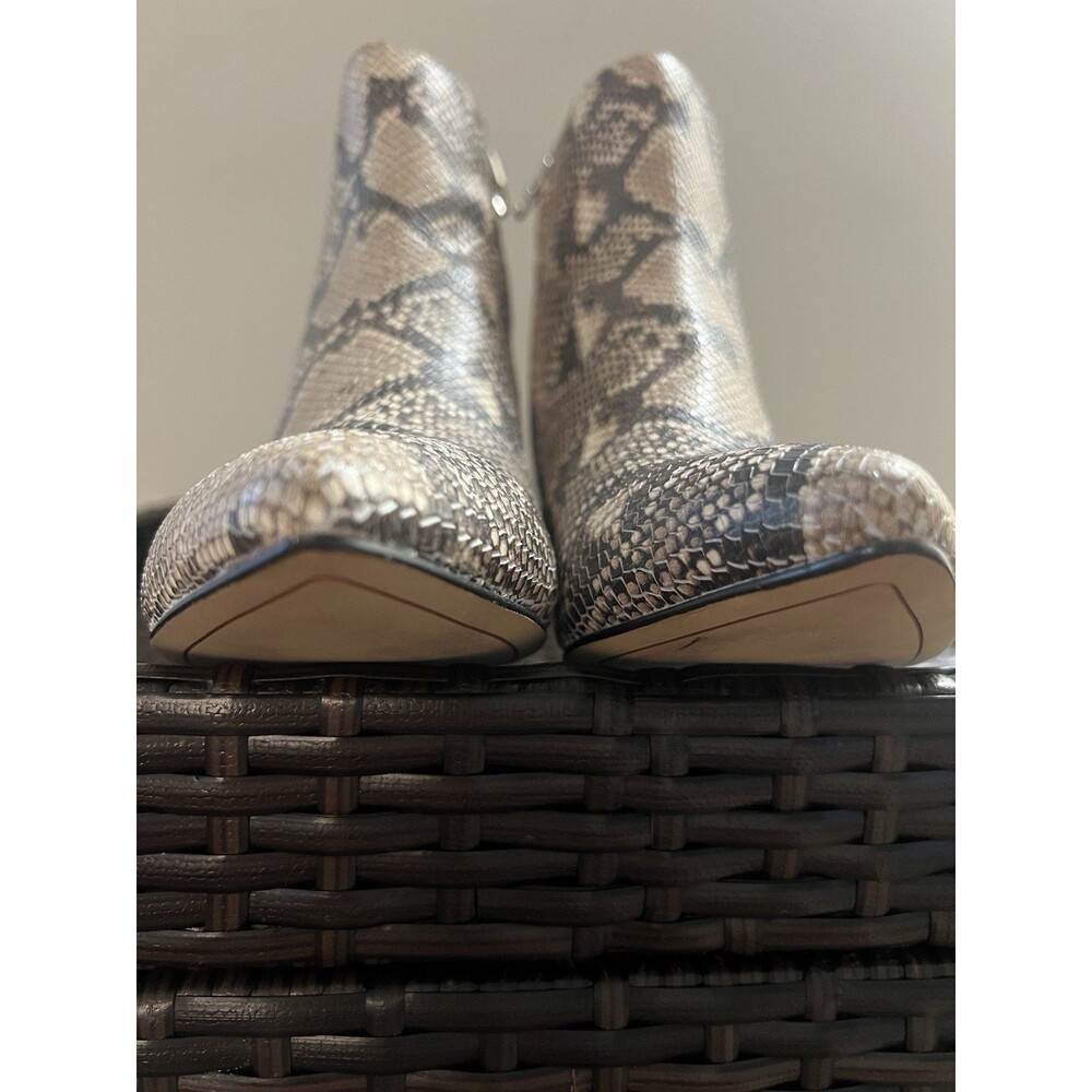 Dolce Vita Leather Snake Embossed Ankle Boots Booties 9 Western Summer Cowgirl - Picture 6 of 12